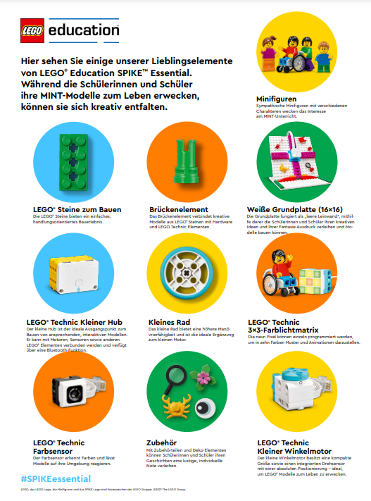 Lieblingselemente von LEGO® Education SPIKE™ Essential